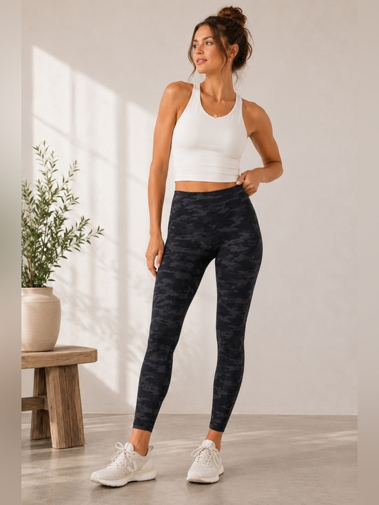 Vuori Pants - Vuori Clean Elevation Camo Leggings Black Gray Small S